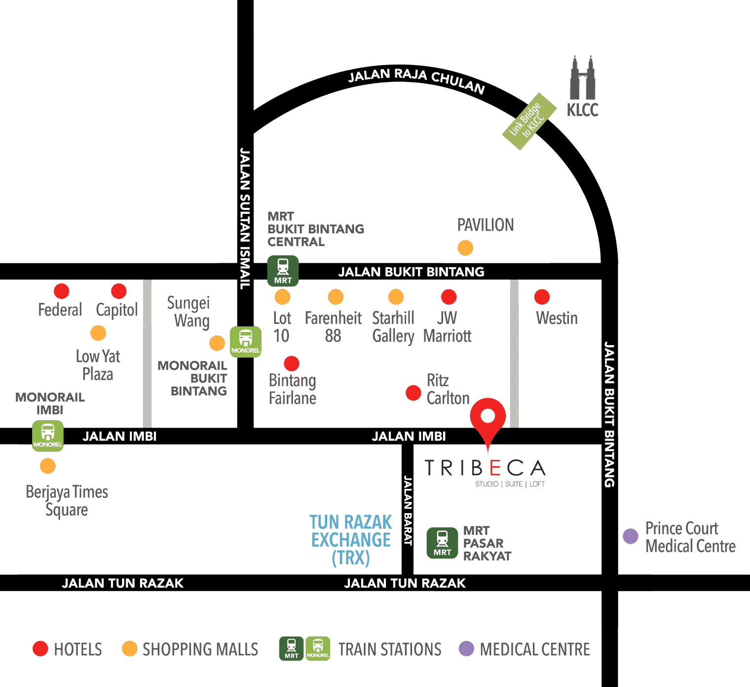 TRIBECA location map